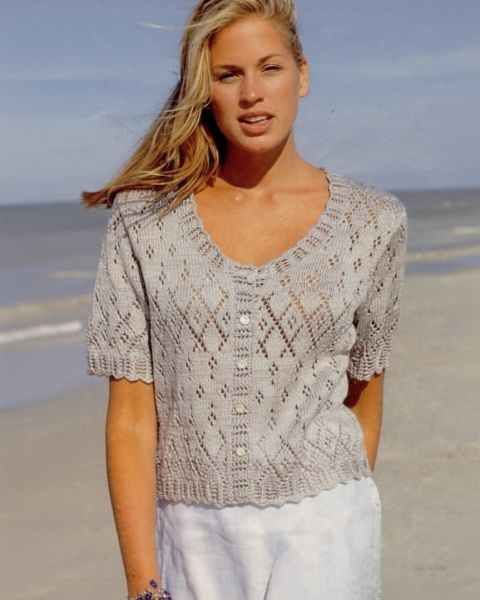 Short Sleeve Lace Cardigan