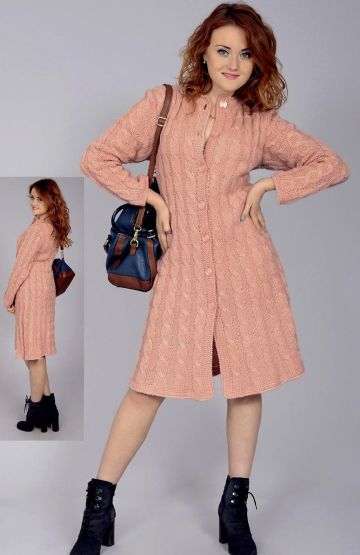 Coat in Cable Pattern
