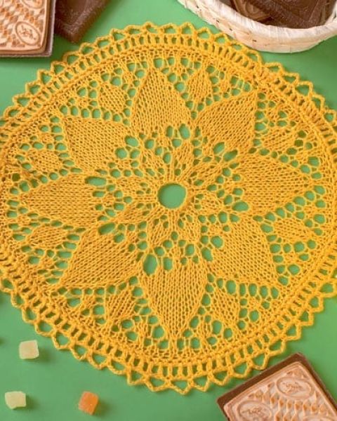 Yellow Knitted Napkin