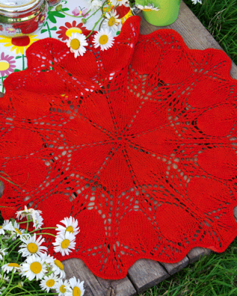 Red Knitted Napkin