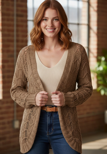 Cardigan in Lace Pattern