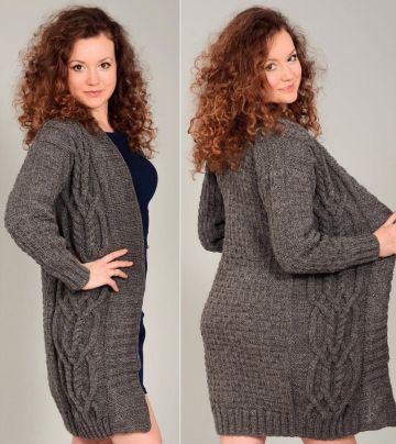 Cardigan with Aran Pattern