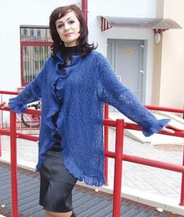 Lace Cardigan with Diamond Pattern