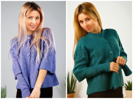 Cardigan with English Rib Yoke