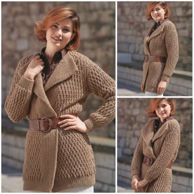 Cardigan with Wide Bands