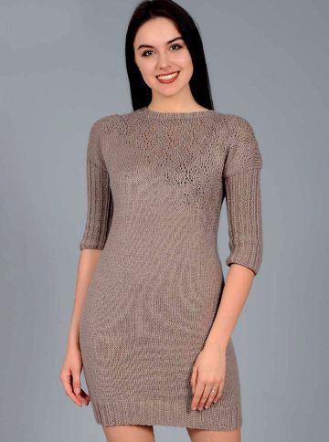 Dress with Yoke in Fancy Pattern