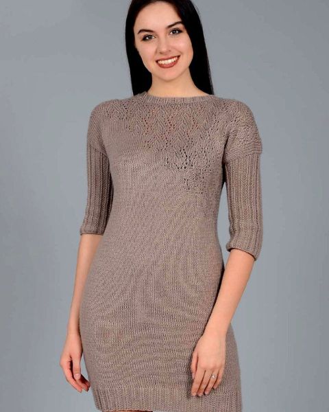 Dress with Yoke in Fancy Pattern