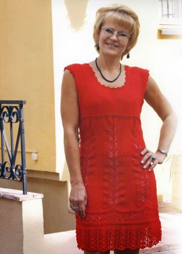 Dress with Lace Edging