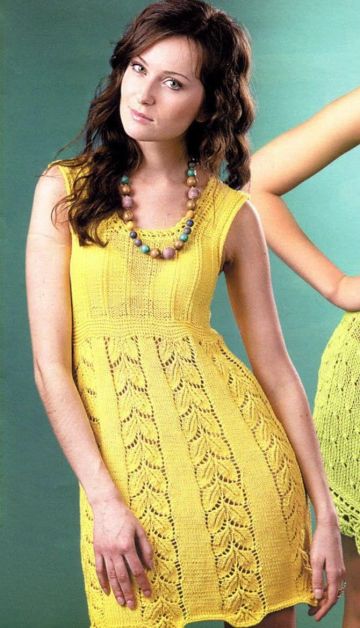 Dress with Leaf Pattern