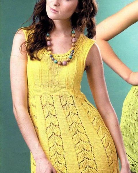 Dress with Leaf Pattern