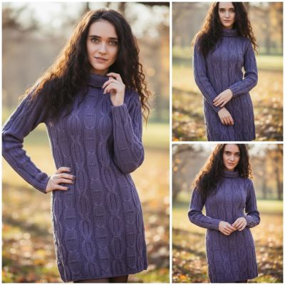 Cable Relief Dress-Tunic