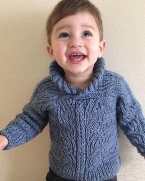 Brioche Stitch Baby Sweater