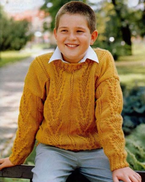 Boys' Sweater in Fancy Pattern