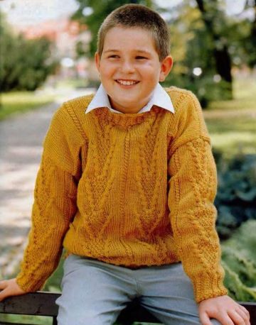 Boys' Sweater in Fancy Pattern