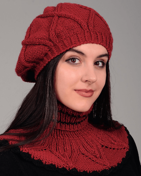 Beret and Dicky in Textured Pattern