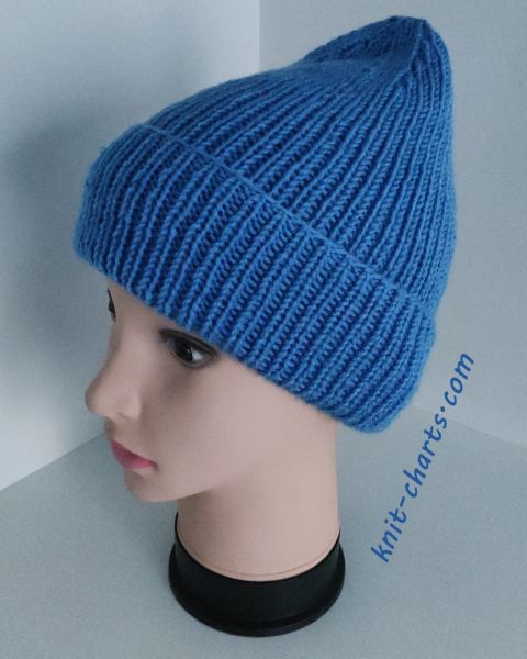 Ribbed Hat Knitting Pattern
