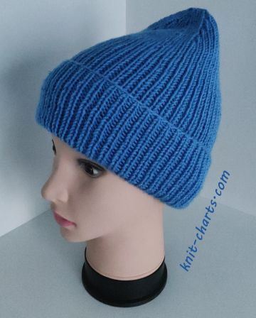 Ribbed Hat Knitting Pattern