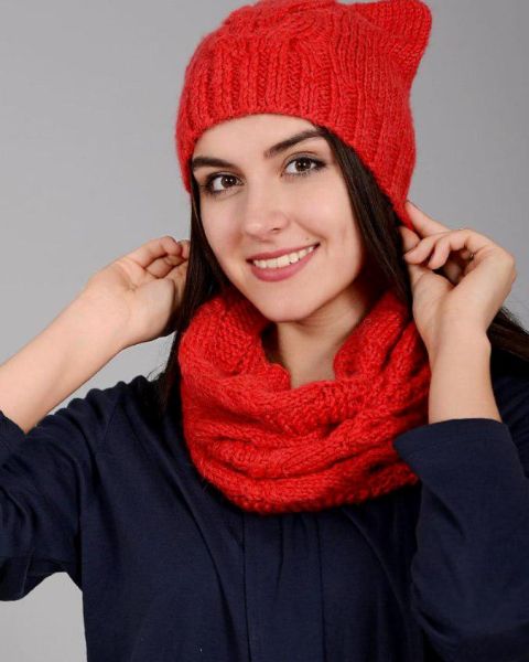 Hat with Earflaps and Snood