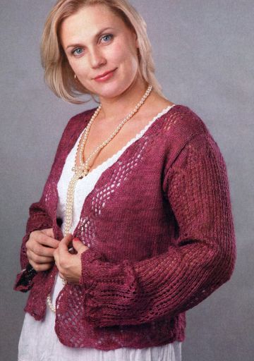 Jacket with Lace Border