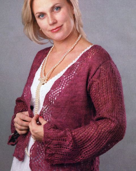 Jacket with Lace Border