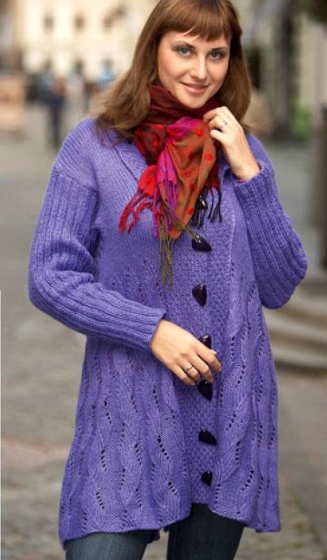 Long Jacket with Fancy Pattern