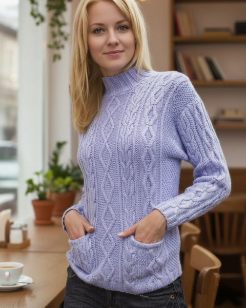 Pullover in Textured Pattern
