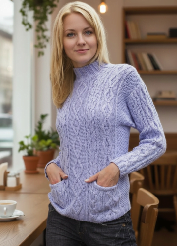 Pullover in Textured Pattern