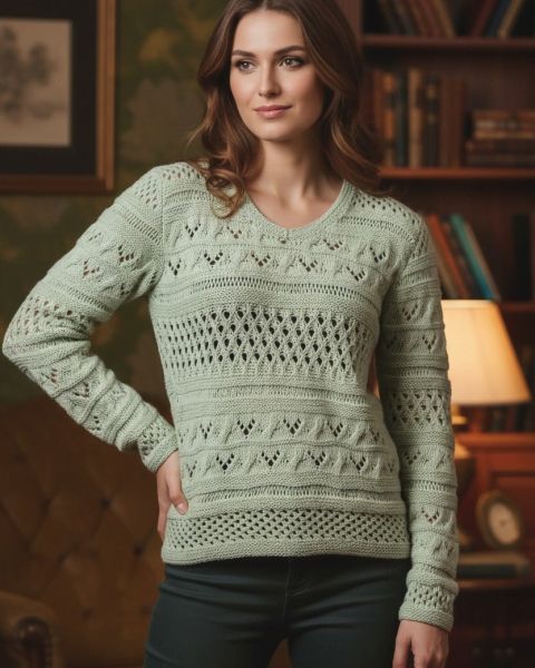 Pullover in Lace Patterns