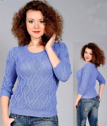 Pullover in Diamond Pattern