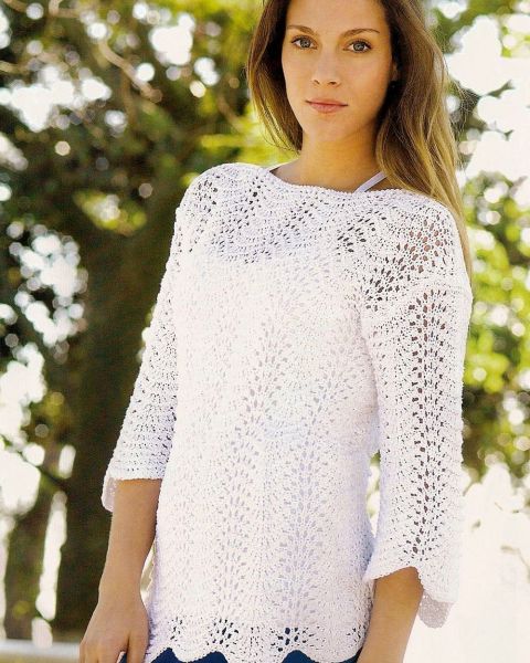 Pullover in Wavy Pattern