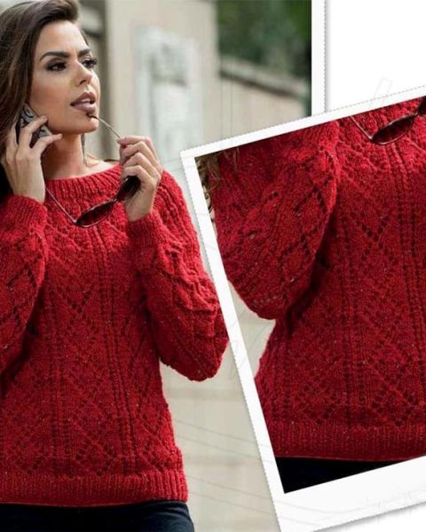 Pullover in Lace Diamonds