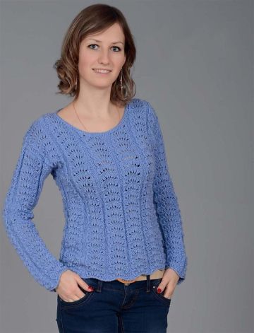 Pullover in Wavy Pattern