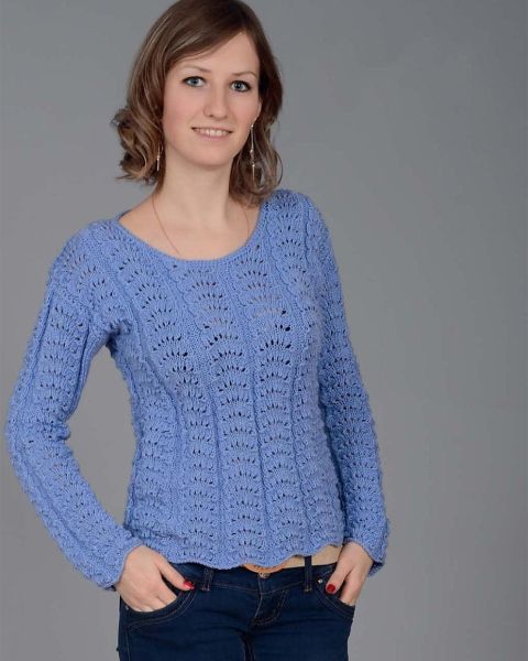 Pullover in Wavy Pattern