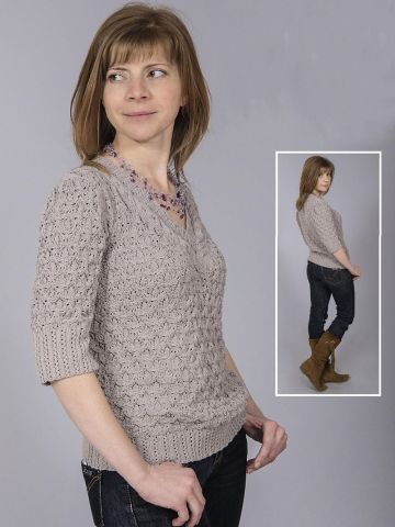 Lace V-Neck Pullover