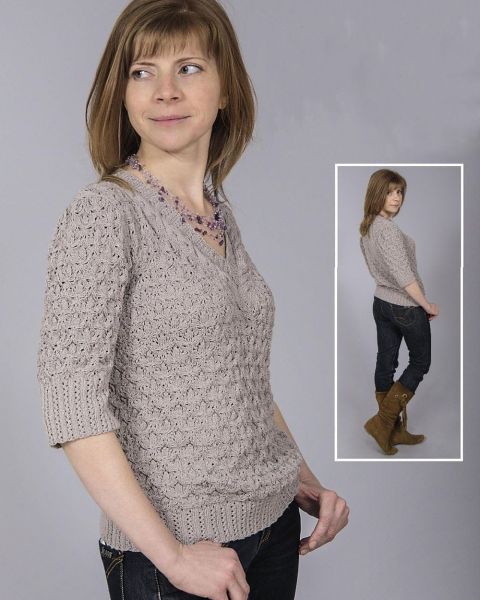 Lace V-Neck Pullover