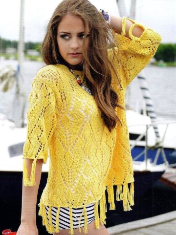 Lace Pullover with Tassels