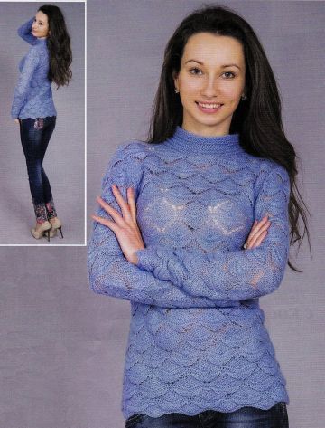 Pullover in Wavy Pattern