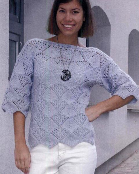 Pullover in Lace Pattern