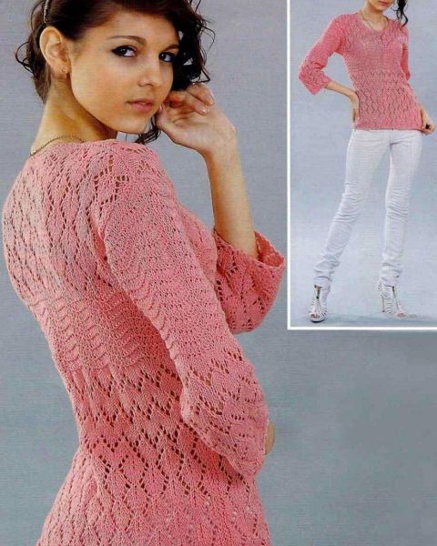 Lace Mix Pattern Pullover