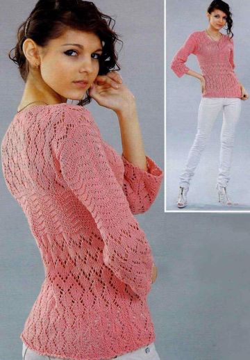 Lace Mix Pattern Pullover