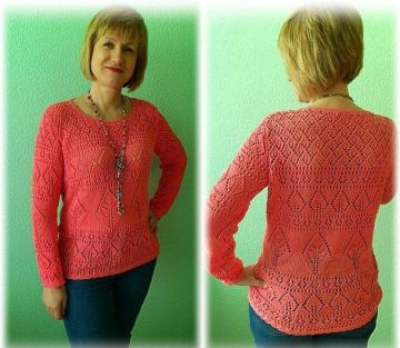 Lace Mix Pattern Pullover