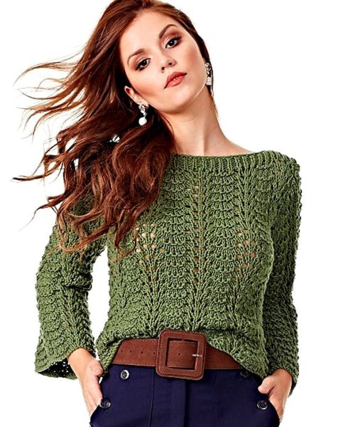 Pullover in Wavy Pattern