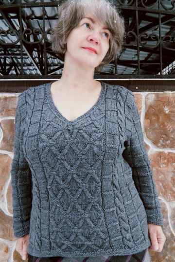 Grey Aran Pullover