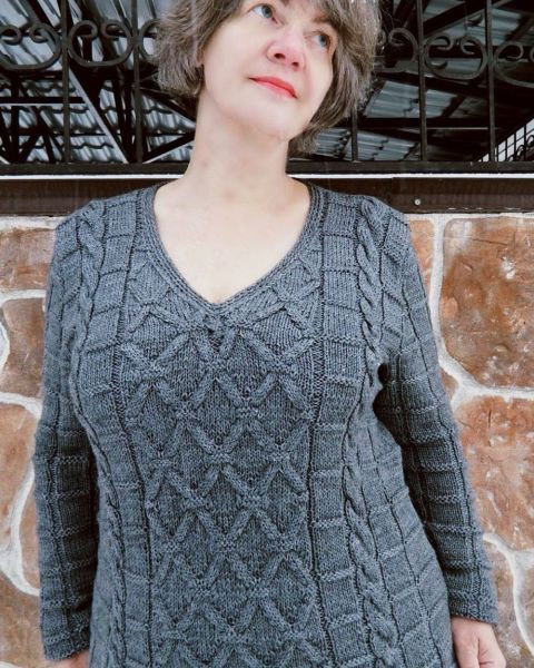 Grey Aran Pullover