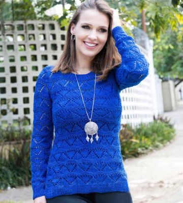 Pullover in Lace Pattern