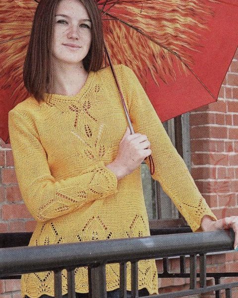 Pullover with Lace Pattern