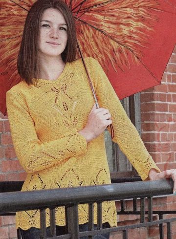 Pullover with Lace Pattern