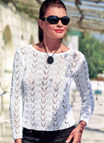 Pullover in Lace Pattern
