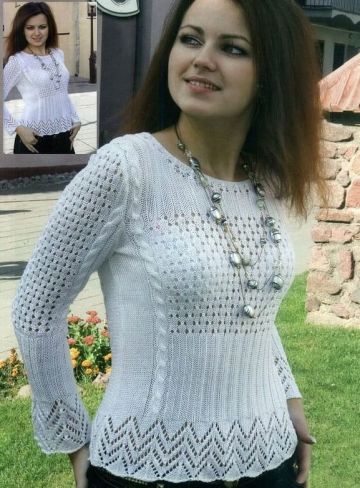 Lace Mix Pattern Pullover