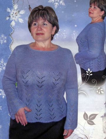 Pullover with Lace Pattern